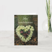 Franse sympathiekaart, Mes Condoleances Kaart (Voorkant)