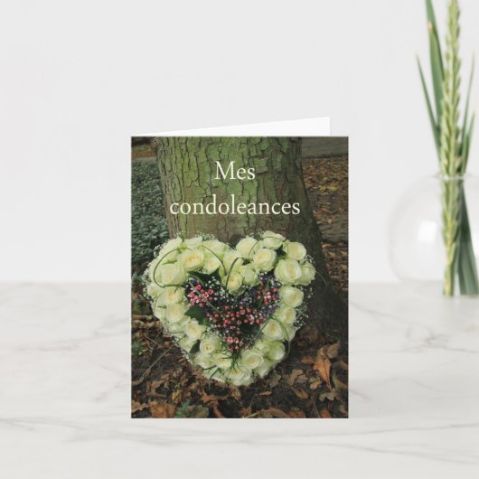Franse sympathiekaart, Mes Condoleances Kaart (Voorkant)