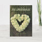 Franse sympathiekaart, Mes Condoleances Kaart (Voorkant)