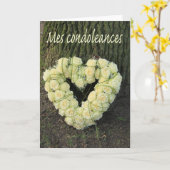 Franse sympathiekaart, Mes Condoleances Kaart (Gele Bloem)