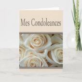 Franse sympathiekaart, Mes Condoleances Kaart (Voorkant)