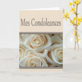Franse sympathiekaart, Mes Condoleances Kaart (Gele Bloem)