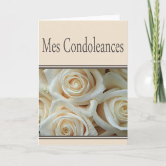 Franse sympathiekaart, Mes Condoleances Kaart