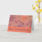 Franse sympathiekaart, Mes Condoleances Kaart (Gele Bloem)
