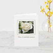 Franse sympathiekaart, Mes Condoleances Kaart (Gele Bloem)