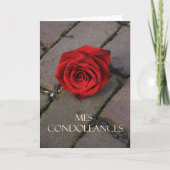 Franse sympathieke kaart Mes Condoleances (Voorkant)