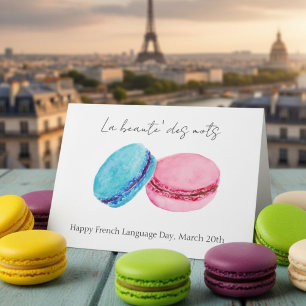 Franse Taaldag 20 maart Macarons Kaart