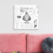 Franse taart uitgerekt doek Canvas Afdruk (Insitu (Woonkamer))