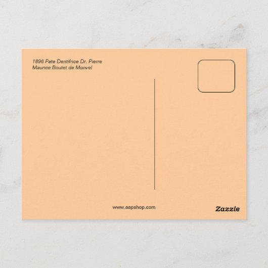 -Franse tandpasta voor Belle Briefkaart (Achterkant)