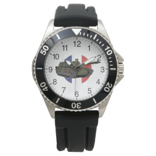 Franse tank Leclerc met vlag Horloge