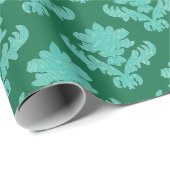Franse Tapijt Mintgroen  Cadeaupapier (Rol Hoek)