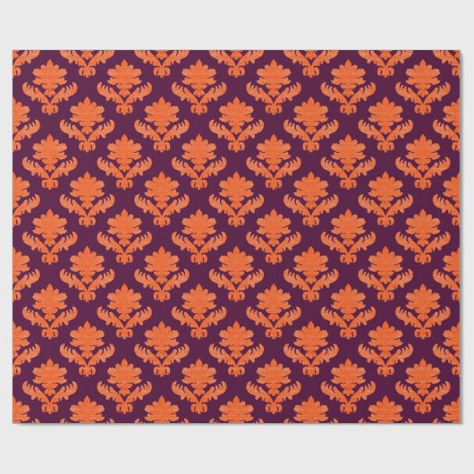 Franse Tapijt Oranje Bourgondië Cadeaupapier (Vlak)