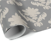 Franse Tapijt Taupe op Grijs Cadeaupapier (Rol Hoek)