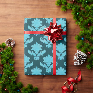 Franse Tapijt Turquoise en Donker Teal Cadeaupapier