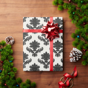 Franse Tapijt Zwart en Wit Cadeaupapier