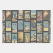 Franse Tarot-Kaarten — Koolsteenachtergrond Inpakpapier Vel (Voorkant 2)