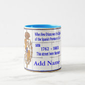 Franse Tegel Murals, voeg tekst toe Tweekleurige Koffiemok (Center)