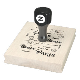  Franse tekentypografie in Parijs Rubberstempel