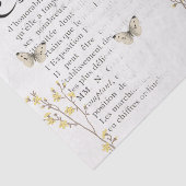 Franse tekst Redpoll Vogel Geel Bloem Decoupage Tissuepapier (Detail)