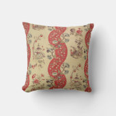 Franse Textiel Bloemen Weave Art Nouveau Kussen (Voorkant)