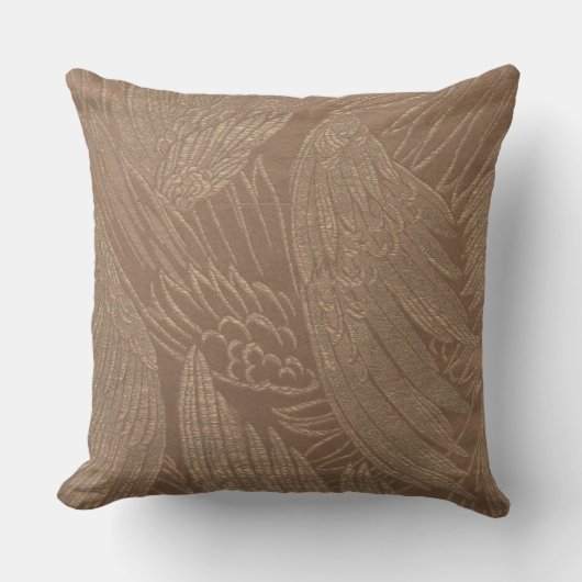  Franse textielstof - Tan Gold Cushion Kussen (Voorkant)
