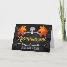 Franse Thanksgiving Grateful Blessings Chalkboard Feestdagen Kaart