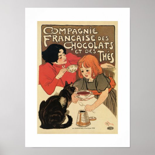  Franse thee en warme cacao adverteren Poster (Voorkant)