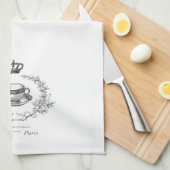 Franse theekopje keukenhanddoek (Quarter Fold)