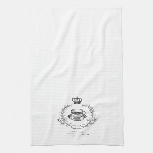 Franse theekopje keukenhanddoek (Verticaal)