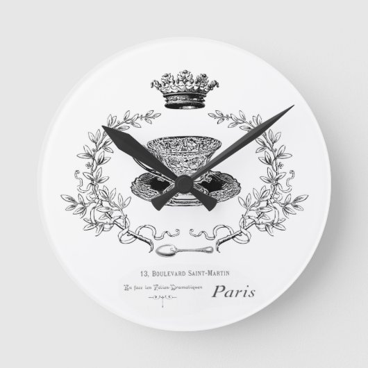 Franse theekopje wandklok (Voorkant)