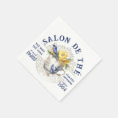 Franse theepartij Teacup Bird  Blue Servet (Hoek)