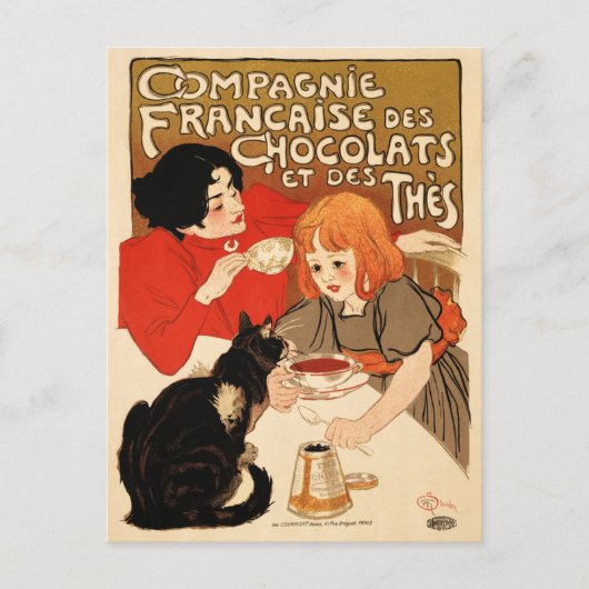 Franse theeproducent Adverteren Theophile Steinlen Briefkaart (Voorkant)