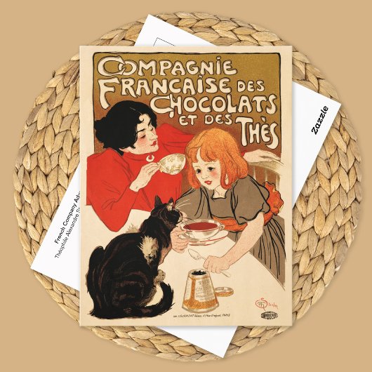 Franse theeproducent Adverteren Theophile Steinlen Briefkaart