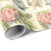 Franse Thema Vintage Paris Inpakpapier (Rol Hoek)