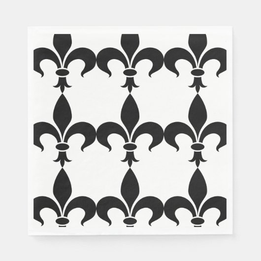 Franse themafeest Fleur de Lis Papieren servetten (Voorkant)