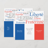 Franse themapartij met Franse vlag Kaart (Voorkant / Achterkant)