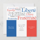 Franse themapartij met Franse vlag Kaart (Voorkant)