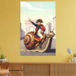 Franse thematiek Napoleon WPA Reis Canvas Afdruk
