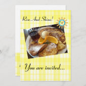 Franse Toast - Aangepaste ontbijtuitnodiging Kaart (Voorkant / Achterkant)