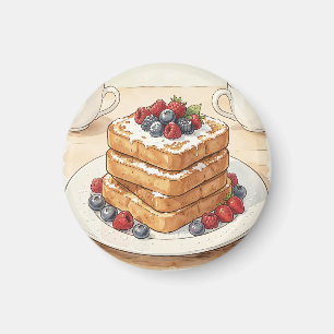Franse Toast Besjestapel Ontbijt Magneet