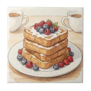 Franse Toast Besjestapel Ontbijt Tegeltje