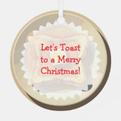 Franse toast, boter en siroop Ontbijt Kerstmis Metalen Ornament (Achterkant)