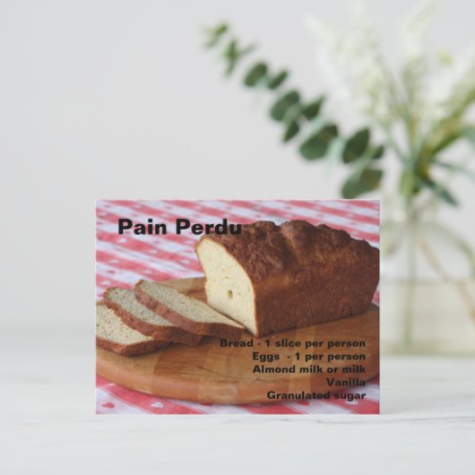 Franse Toast Briefkaart (Staand voorkant)