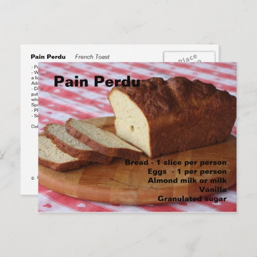 Franse Toast Briefkaart (Voorkant / Achterkant)