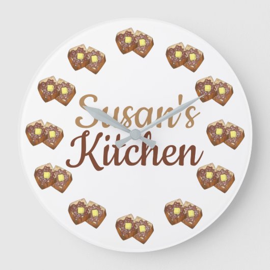 Franse Toast Brunch Breakfast Nook Diner Kitchen Grote Klok (Voorkant)