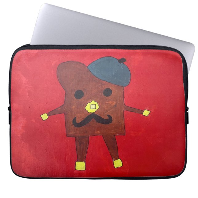 Franse toast computerhoes laptop sleeve (Voorkant)