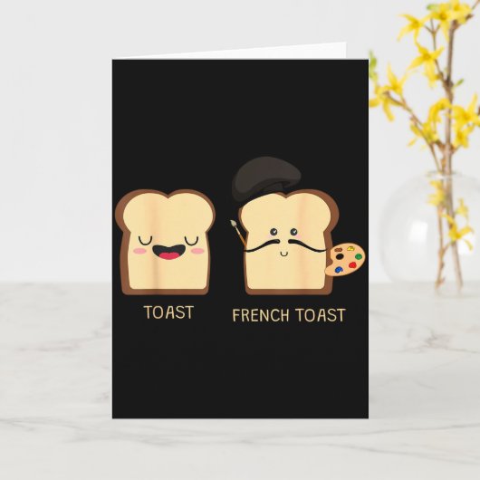 Franse Toast Grappige Pun Nieuwigheid  Kaart (Gele Bloem)