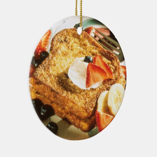 Franse Toast Keramisch Ornament (Rechts)