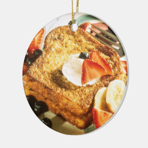 Franse Toast Keramisch Ornament