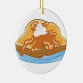 Franse Toast Keramisch Ornament (Rechts)